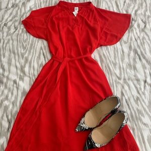 Gap Red Knee length dress